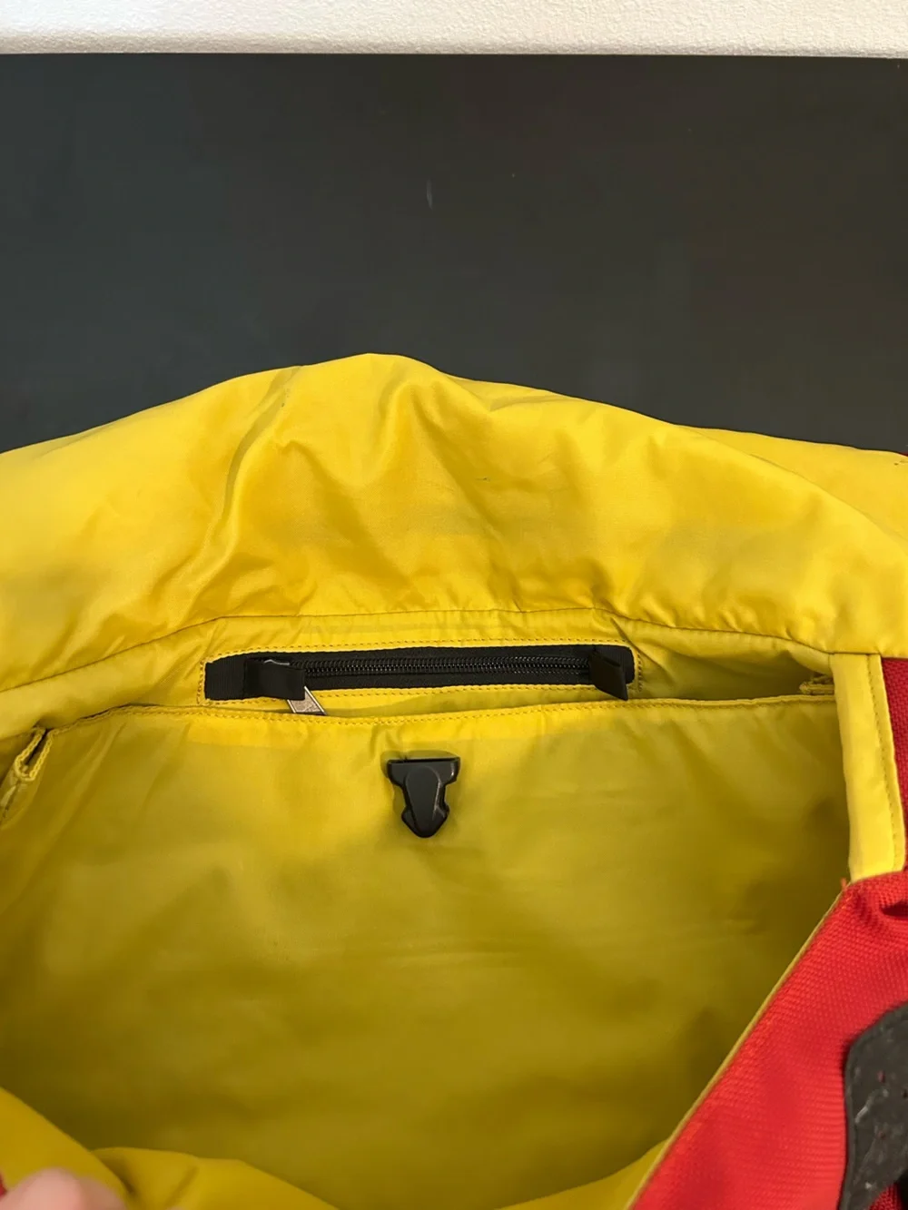 Patagonia Red and Black Daypack with Reflective Strip